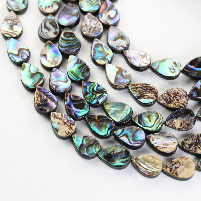 Abalone Shell, 14*10mm Teardrop Beads Strand, One full strand , 28 beads , 0.8mm