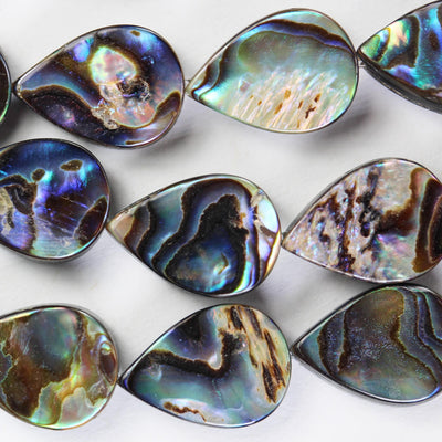 Abalone Shell, 14*10mm Teardrop Beads Strand, One full strand , 28 beads , 0.8mm