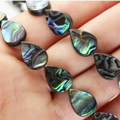 Abalone Shell, 14*10mm Teardrop Beads Strand, One full strand , 28 beads , 0.8mm