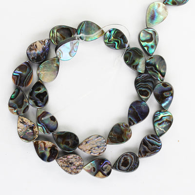 Abalone Shell, 14*10mm Teardrop Beads Strand, One full strand , 28 beads , 0.8mm