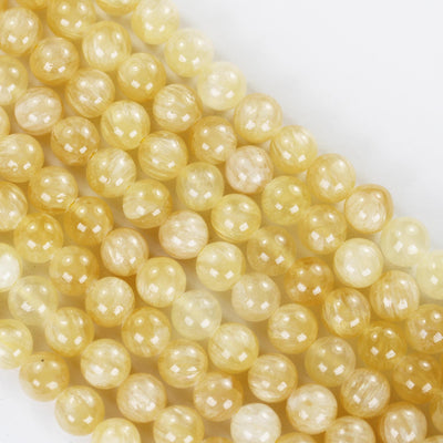 Natural Honey Yellow Calcite, 10mm round gemstone, one full strand 40 beads , gemstone beads, 16", 1mm hole