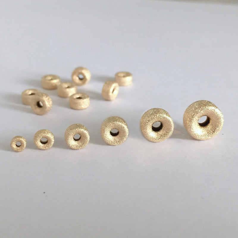 14k gold filled stardust spacer beads 3/4/5/6mm jewellery findings rondelle spacers