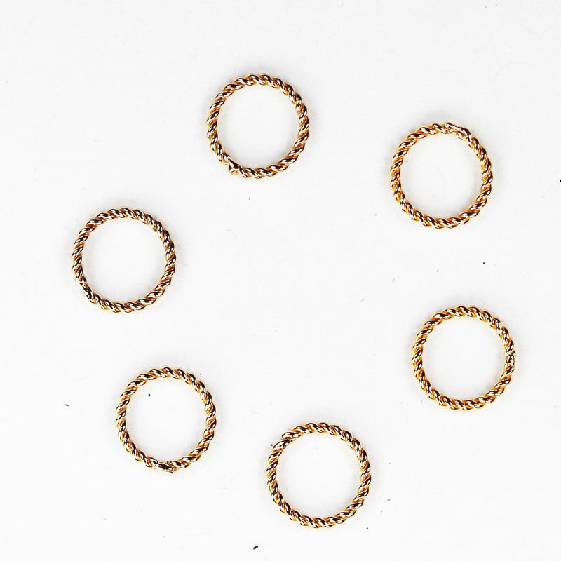 14k gold filled closed sparkle jump rings 10pcs 4/6/8mm 20gauge jewellery making findings jump ring