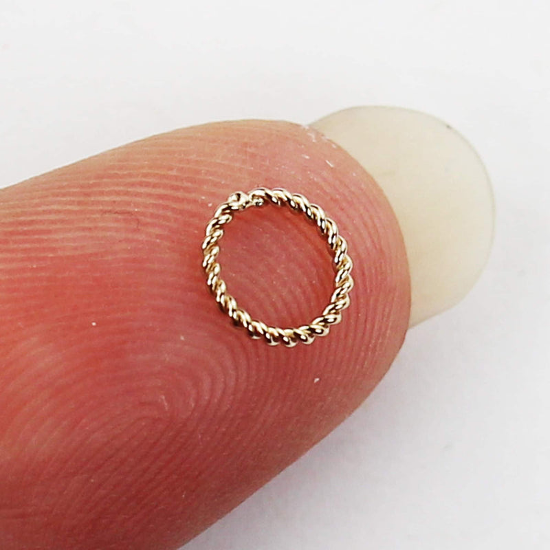 14k gold filled closed sparkle jump rings 10pcs 4/6/8mm 20gauge jewellery making findings jump ring