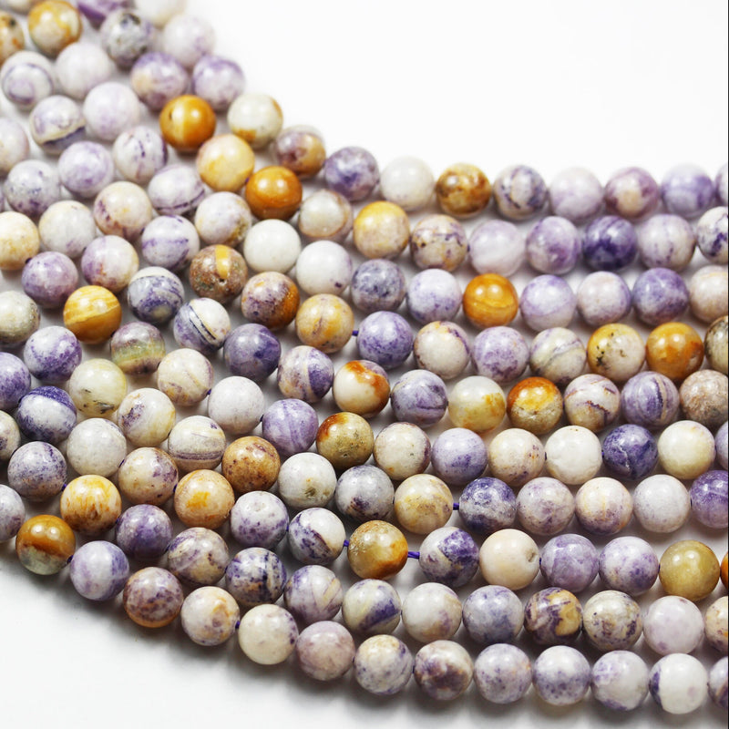 8mm Natural Petrified Fluorite, Natural Gemstone Beads, Round Shape beads,15.5inch, about 50 beads, 1mm hole