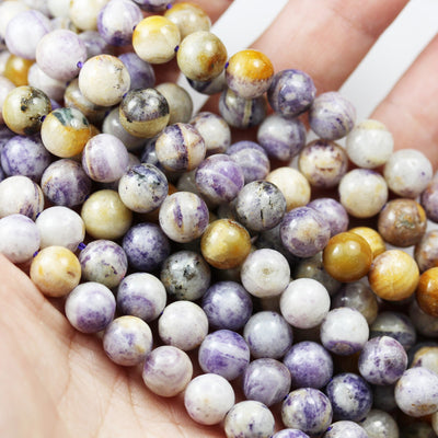 8mm Natural Petrified Fluorite, Natural Gemstone Beads, Round Shape beads,15.5inch, about 50 beads, 1mm hole