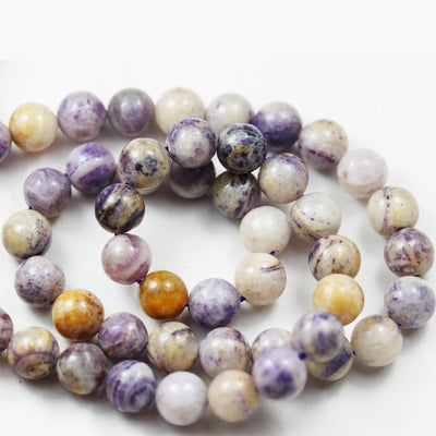 8mm Natural Petrified Fluorite, Natural Gemstone Beads, Round Shape beads,15.5inch, about 50 beads, 1mm hole