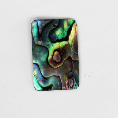 2pcs Natural Abalone Shell Pendant, Rectangular Shape top drilled, size 18mm*28mm, 1mm hole