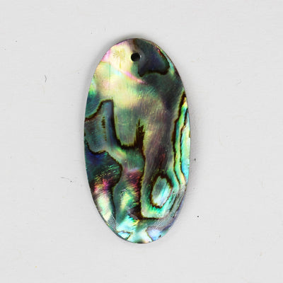 2pcs Natural Abalone Shell Pendant, Oval Shape top drilled, size 16mm*30mm, 1mm hole