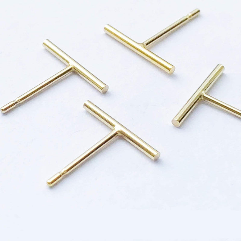 Earring Findings 1 pair 14k Gold Filled Jewellery Making Findings Bar Post Earrings