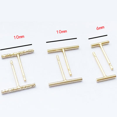 Earring Findings 1 pair 14k Gold Filled Jewellery Making Findings Bar Post Earrings