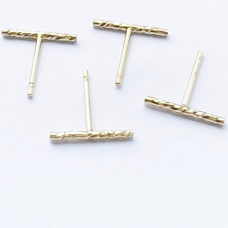 Earring Findings 1 pair 14k Gold Filled Jewellery Making Findings Bar Post Earrings