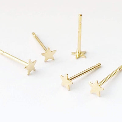 Earring Findings 1 pair 14k Gold Filled Jewellery Making Findings Earstud Earring Post , Star/Moon/Lighting/Cross