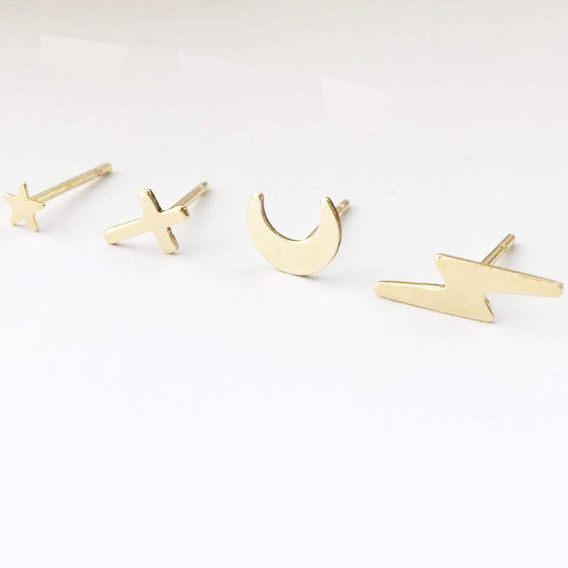 Earring Findings 1 pair 14k Gold Filled Jewellery Making Findings Earstud Earring Post , Star/Moon/Lighting/Cross