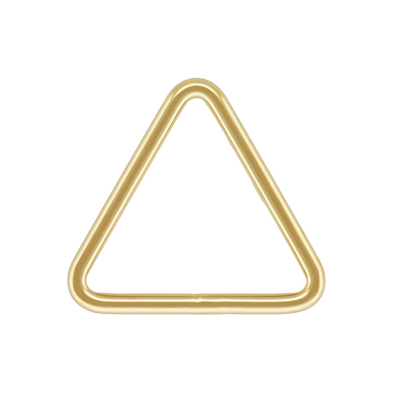 14k Gold Filled 5mm/7.5mm/ 10mm Open and Closed Triangle Wire Charm Beads Jewellery Findings Charm / Pendant