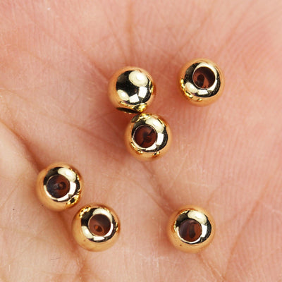 14k Gold Filled 5pcs Jewellery Making Findings Stopper beads, 3/4mm ball