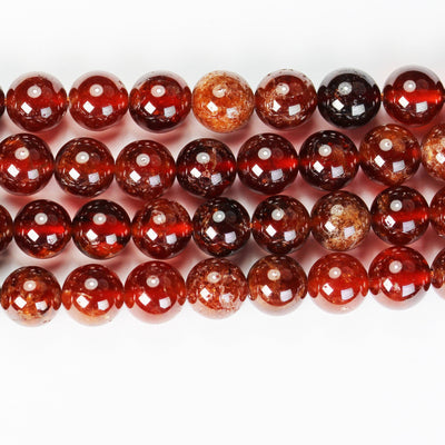 Natural orange garnet, 6mm round gemstone, one full strand, hole 1mm, 16" strand, about 60beads