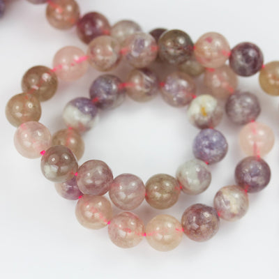 Pink tourmaline, 8mm pink round gemstone strand, 15.5 inch , about 50 beads , 1mm hole