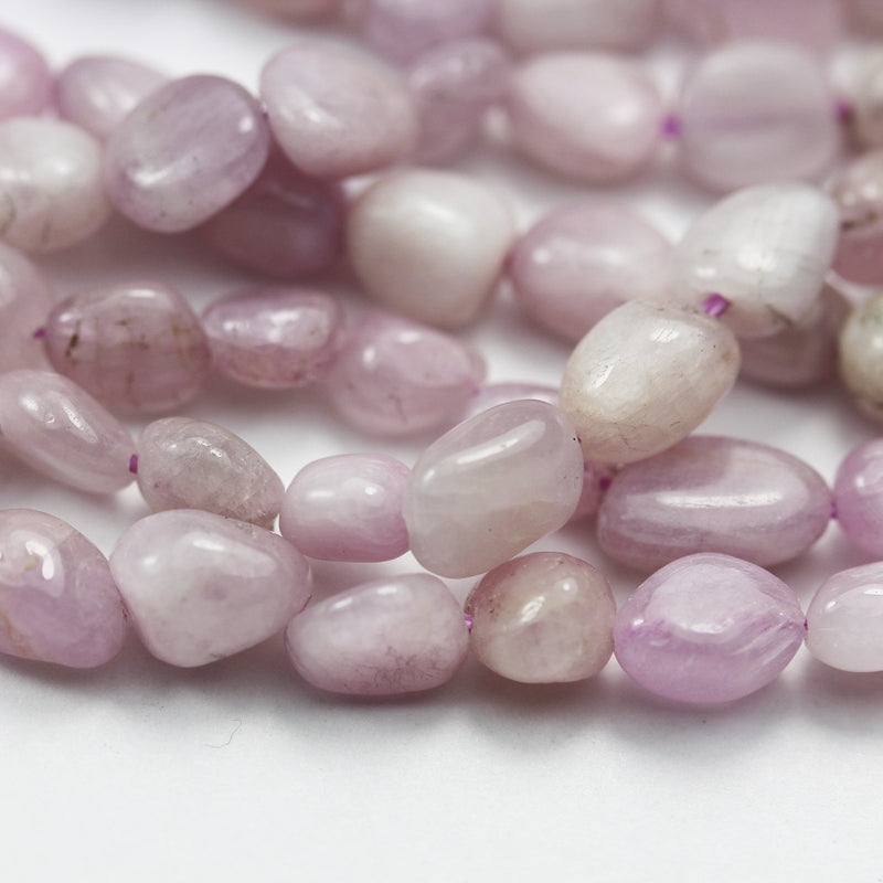 Kunzite, 6*8mm Nugget Shape Gemstone Strand, 15.5inch , about 50 beads ,1mm hole