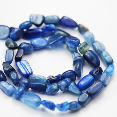 Natural Kyanite,7-10mm*7mm Natural nugget shape Gemstone Chips, 16 inch ,1mm hole