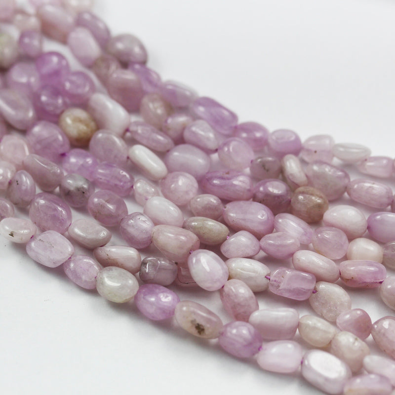 Kunzite, 6*8mm Nugget Shape Gemstone Strand, 15.5inch , about 50 beads ,1mm hole