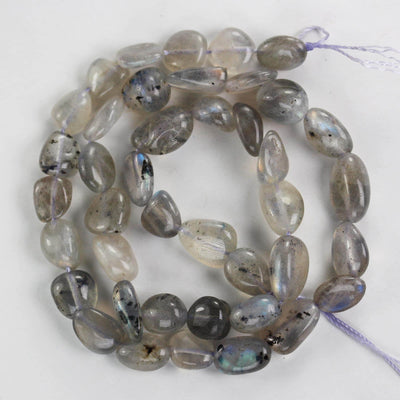 Labradorite,  10*8mm natural gemstone nugget beads, one full strand hole 1mm,16"