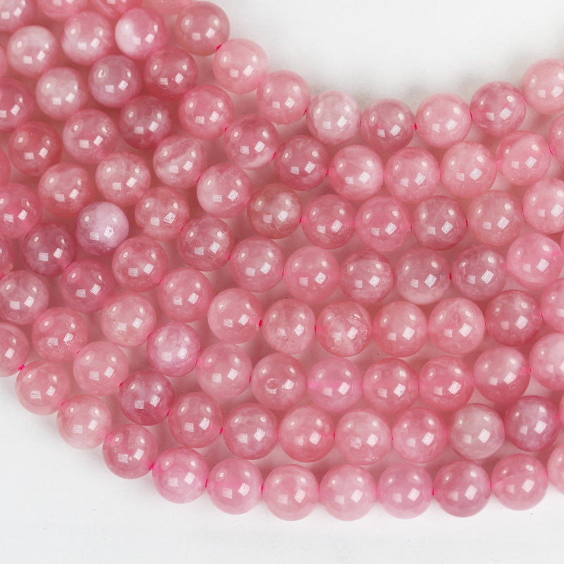 Natural Madagascar Rose Quartz Gemstone, pink 10mm round strand, 16" strand, about 36 beads, hole 1mm