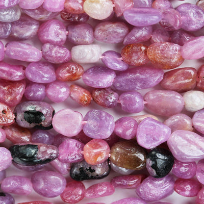 Natural Ruby, 6*7mm nugget , one full strand natural nugget shape gemstone beads, 16", 0.8mm hole