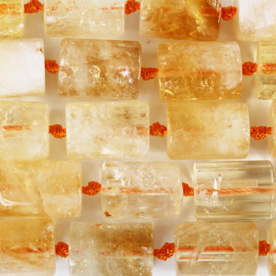 Natural Citrine , 12*17mm Faceted Tube Gemstone Strand, 15.5 inch, 1.5mm hole, about 21beads