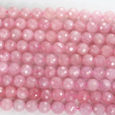 Genuine natural Madagascar rose quartz gemstone purple pink 12mm faceted round strand, 16inch , about 33 beads, hole1mm