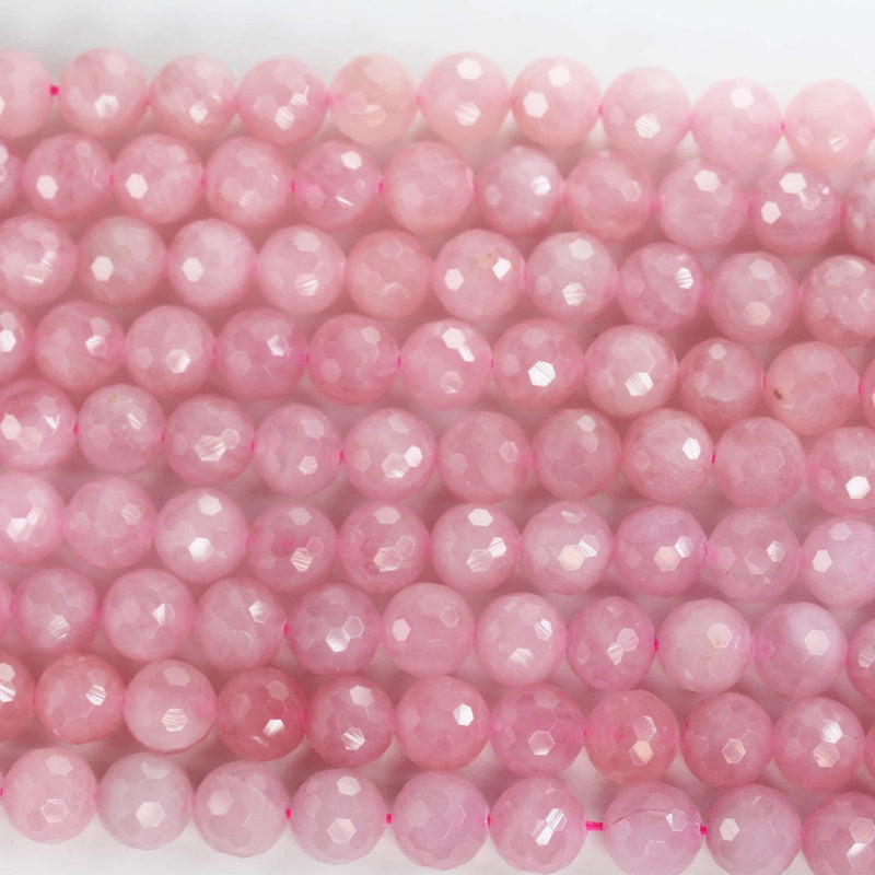 Genuine natural Madagascar rose quartz gemstone purple pink 12mm faceted round strand, 16inch , about 33 beads, hole1mm