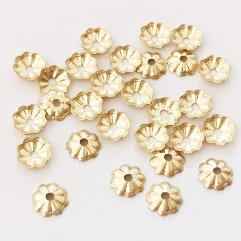 14k gold filled bead cap 10pcs jewelry making findings round bead cap,3/4/5/6mm bead cap,1mm hole