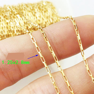 14k gold filled chain, 1.25*2.8mm Link chain