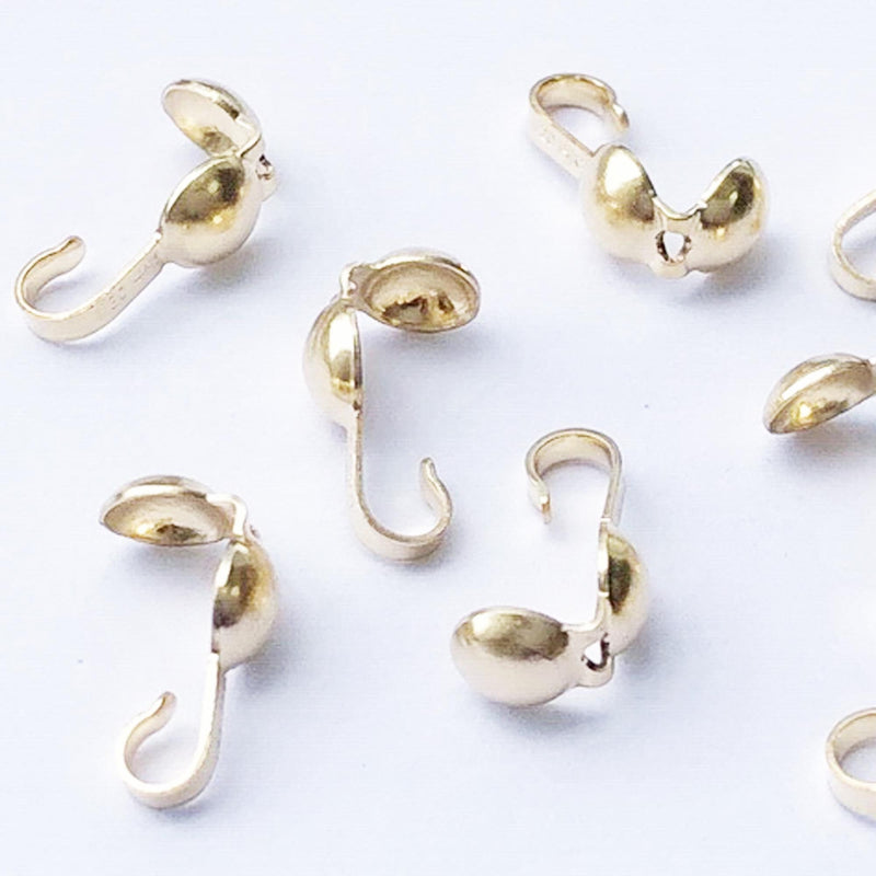 14k gold filled bead tips 10pcs bead tips, 4mm  ball, 10*4mm, hole0.8mm