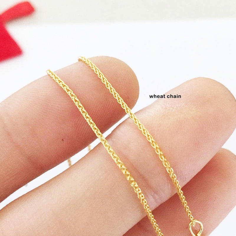 14k gold filled necklace, wheat chain/ twist chain/ dainty chain, 16inch/18inch