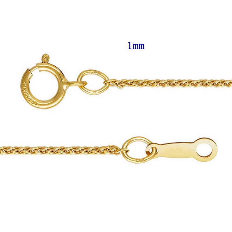 14k gold filled necklace, wheat chain/ twist chain/ dainty chain, 16inch/18inch