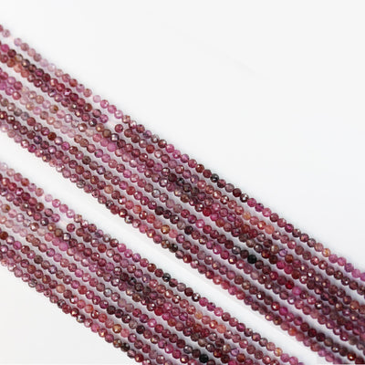 Natural Multicolor Ruby, 3mm faceted round natural gemstone beads, 150beads, 15.5 inch , 0.6mm hole