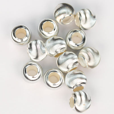 4/6/7mm spacer beads 925 sterling silver jewellery findings, round shiny ball beads