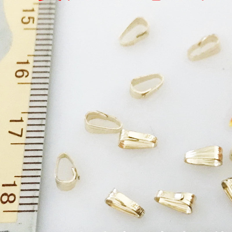 14k gold filled pendant bail 5pcs 2.2*5.3mm jewellery findings open bails,4.5*1.5mm inner size