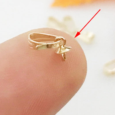 14k gold filled pendant bail 5pcs 2.2*5.3mm jewellery findings open bails,4.5*1.5mm inner size