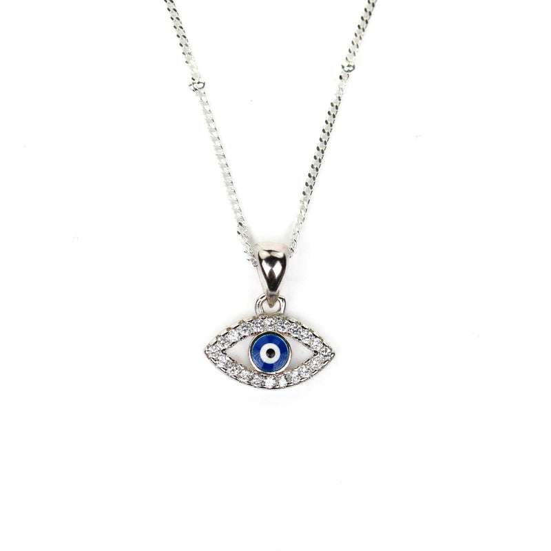 Charm 1pc 925 Sterling Silver Jewellery Findings Pendant Beads Cubic Zirconia Gemstones,9*12mm Protection Charm,3mm Evil Eye Pupil,6mm Bail