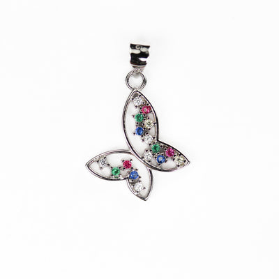 Charm 1pc 925 sterling silver jewellery findings butterfly charm beads pendant, 16*20mm, 6mm bail, 4mm hole