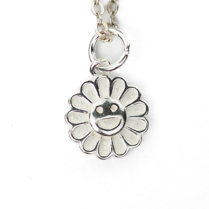 Charms 2pcs 925 sterling silver jewellery findings charm beads , 10mm flower smiley face charms, 5mm jump ring