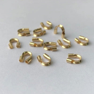 14k Gold Filled Wire Guardian and Protectors 10pcs Jewelry Making Findings,0.53mm/0.79/1.14mm Hole Tube