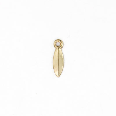 14k gold filled 2pcs of 2.7*9.5 mm leaf charm beads jewellery findings charm / pendant, 1.5mm hole