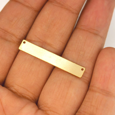 1pc Rectangle Stamping Pendant, Necklace Connector, Bracelet Connector,2 Holes 14K Gold Filled, Blank Pendant