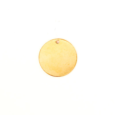 1pc Round Stamping Pendant, Stamping Disc, Bracelet Connector 1 or 2 Holes 14K Gold Filled, Blank Pendant Disc