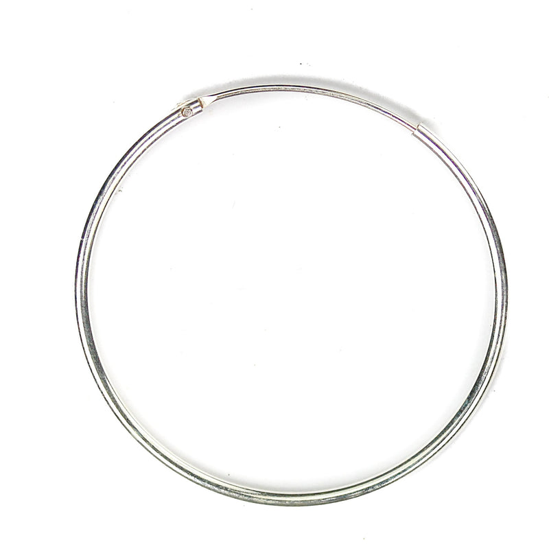 Earring Hoops 1 Pair, 925 Sterling Silver Hoop Earrings, 30mm Round 1.25mm Thickness