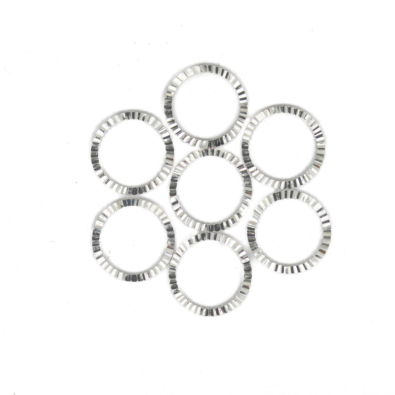 Silver Spacer Beads 5pcs 11mm 925 Sterling Silver Jewellery Findings Shining Closed Ring 0.7mm Thick