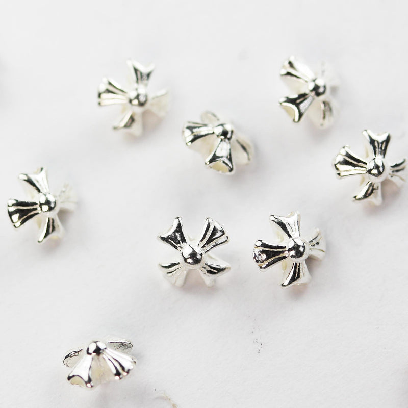 Cross Beads 6pcs 6mm 925 Sterling Silver Jewellery Findings Disc Spacers, 3.5mm Thick, Hole 1mm